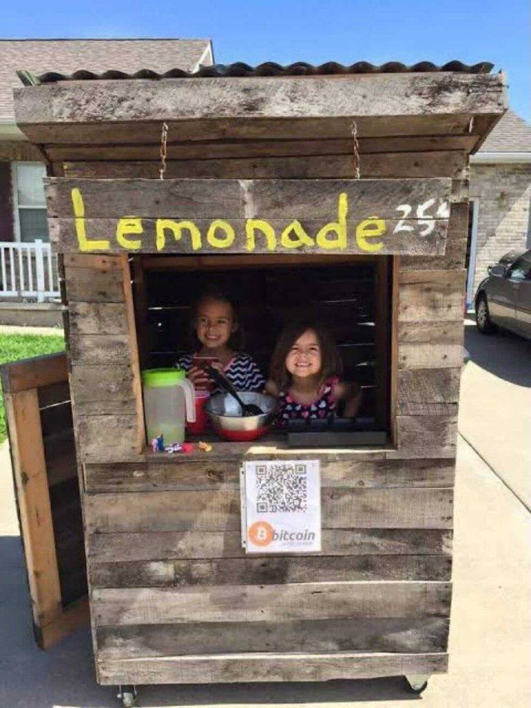 Selling lemonade with Bitcoin payment