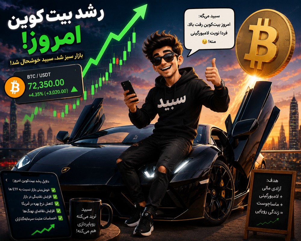 رشد بیت کوین امروز