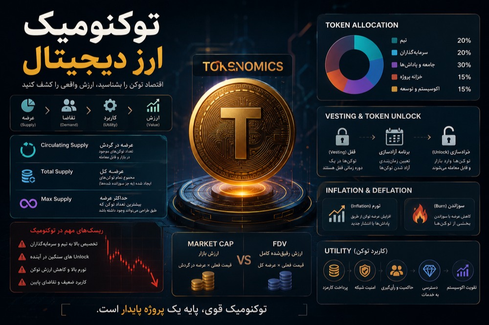 توکنومیک رمز ارز چیست؟ تحلیل تخصصی فاندامنتال