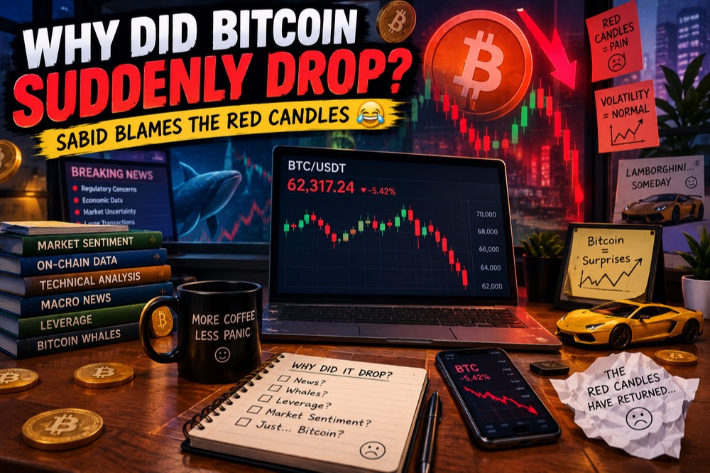 Why Did Bitcoin Suddenly Drop? Sabid Blames the Red Candles 😂
