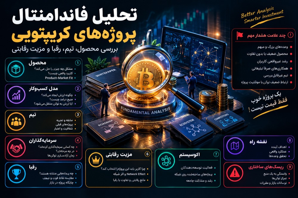 تحلیل فاندامنتال پروژههای کریپتویی